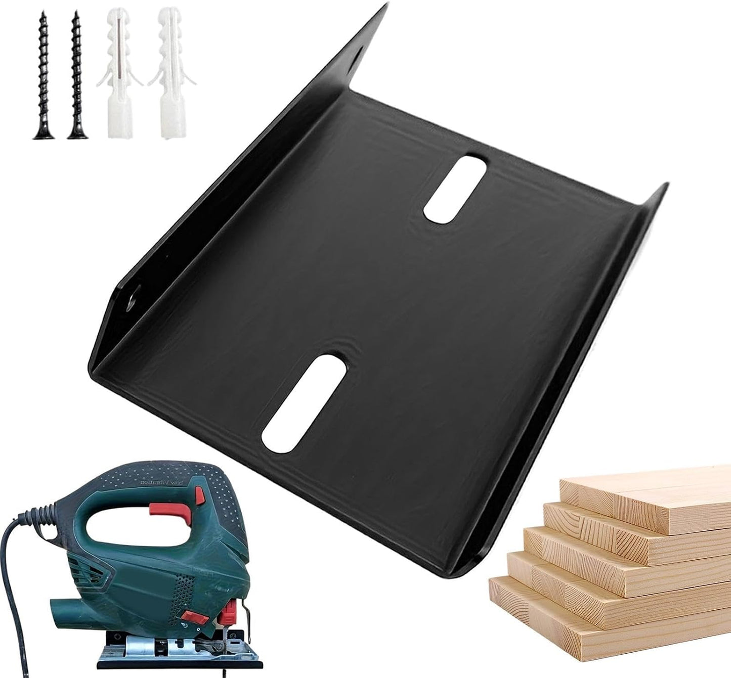 Générique Support De Scie à Fixation Murale, Système Fixation Universelle Robuste Compact Gain Place, Support Mural Porte-Scies De Rangement, Idéal Pour Jardin, Garage, Intérieur, Magasin Et Maison