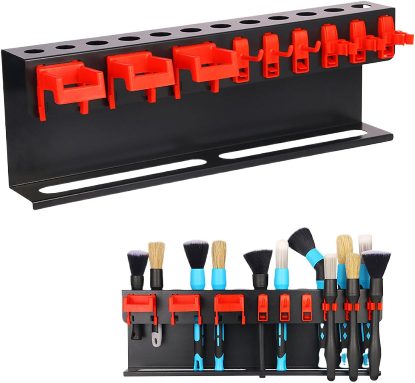 GENERIC Support Pour Flacon Pulvérisateur – Organiseur Mural Pour Outils Pneumatiques, 45 X 15,5 X 6 Cm – Outils De Nettoyage Avec Design Multifonctionnel – Porte-bouteilles Avec Support Pour Bouteilles De