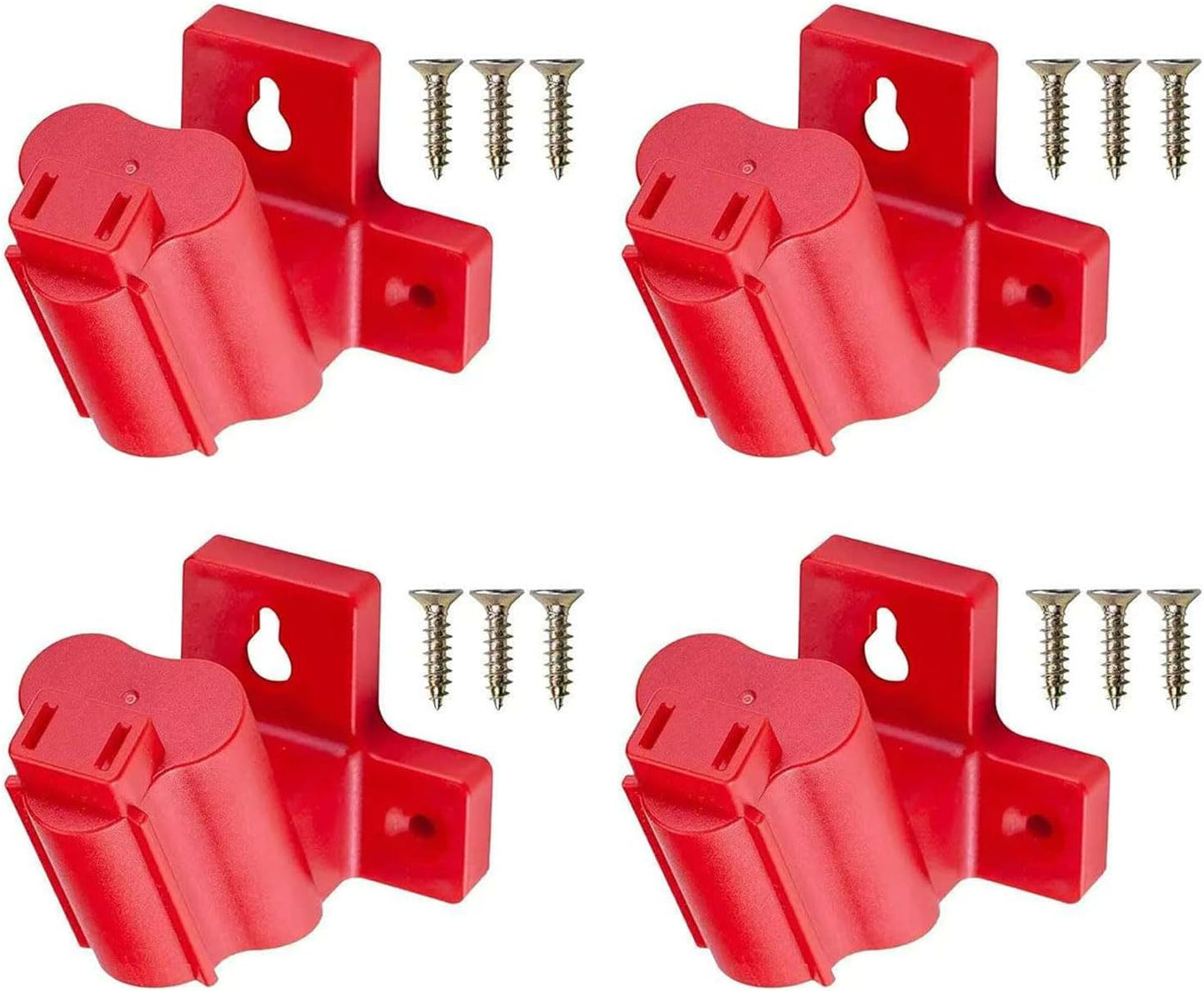 Lot De 4/8 Supports Muraux Pour Outils De Forage 12 V En Plastique Coudé Avec Vis Pour Le Stockage électrique De La Batterie, Montage Mural