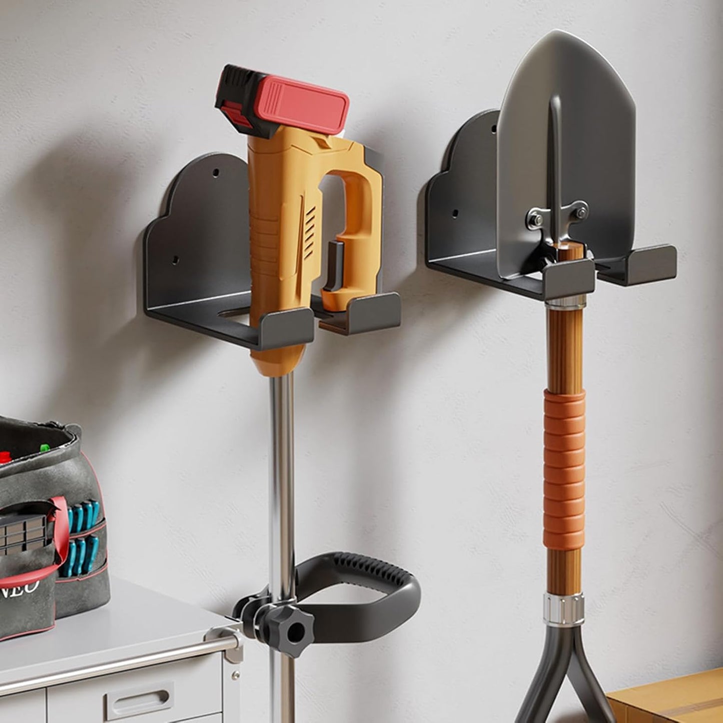 GENERIC Cintres à Outils De Jardin Pour Mur De Garage, Support Mural Pour Outils | Support D'étagère Pour Extérieur, Cour, Cuisine, Magasin, Appartement