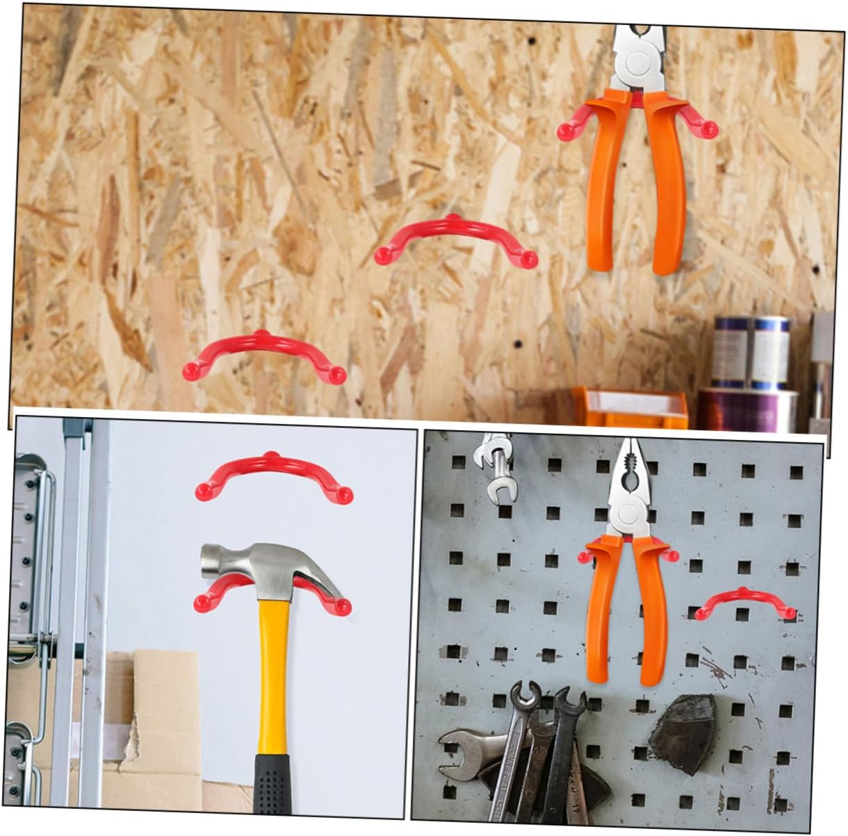 STOBAZA 12 Pièces Crochets De Garage à Visser Organisateur De Outils De Jardin Support Mural Pour Outils Rangement De Garage Crochets De Suspension Pour Muraux Pour