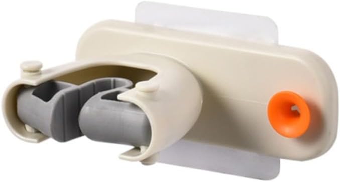  OUNONA 4pièces Support Mural De Rangement Pour Balai Et Mop De Auto-adhésifs Beige Organisateur Pratique Pour Cuisine Salle De Bain Et Garage