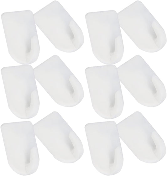  Healvian Crochets Muraux Adhésifs Crochets De Rangement Multifonctions Lot De 24 Pièces Blancs En ABS Pour Suspendre Clés Et Bijoux, Mur Rangement