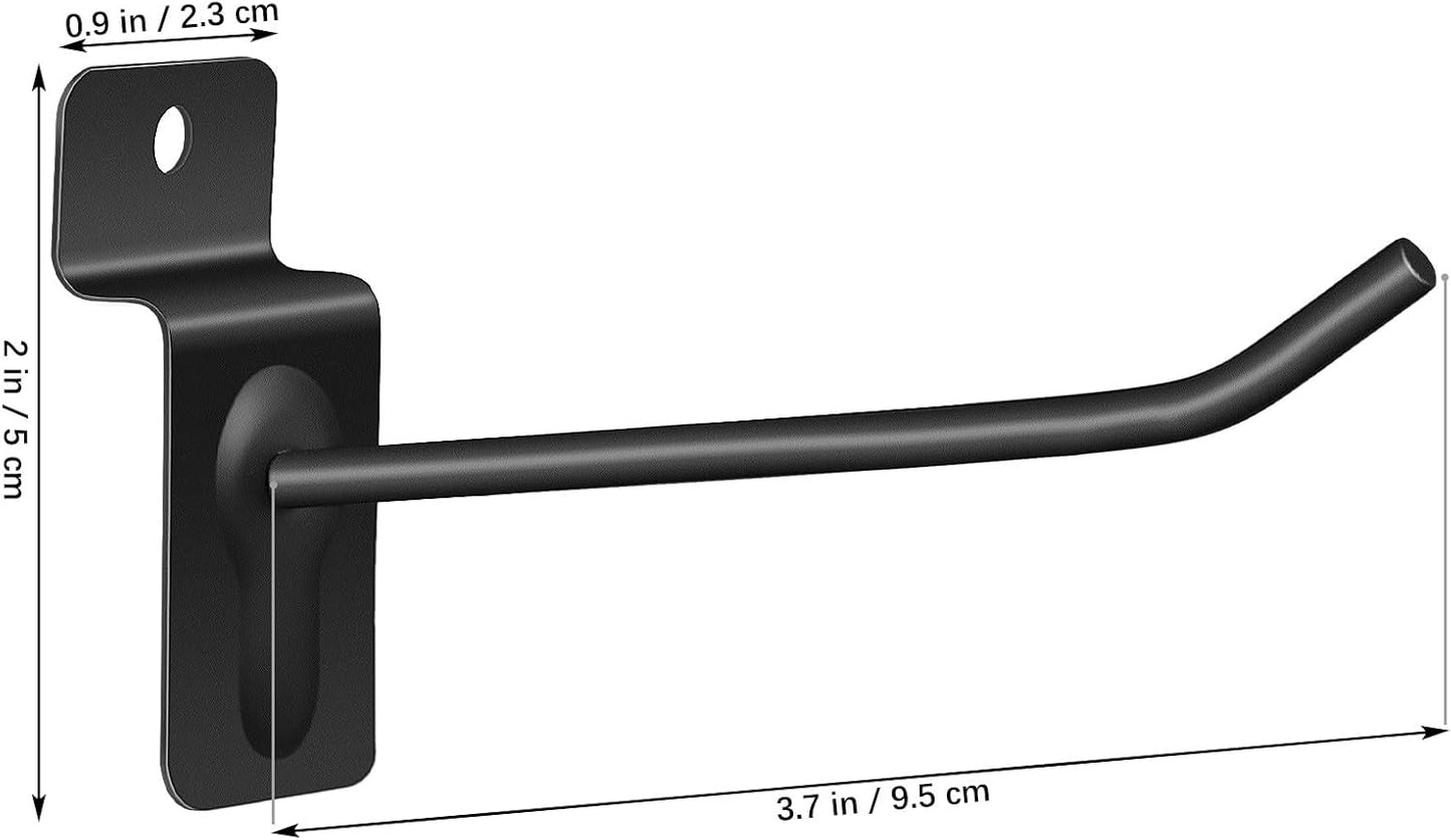  Zerodeko Lot De 20 Crochets En Fer Noir Pour Garage Et Rangement Mural, Détachables Finition Moderne Et Intégration Pour Usage Domestique Ou Commercial