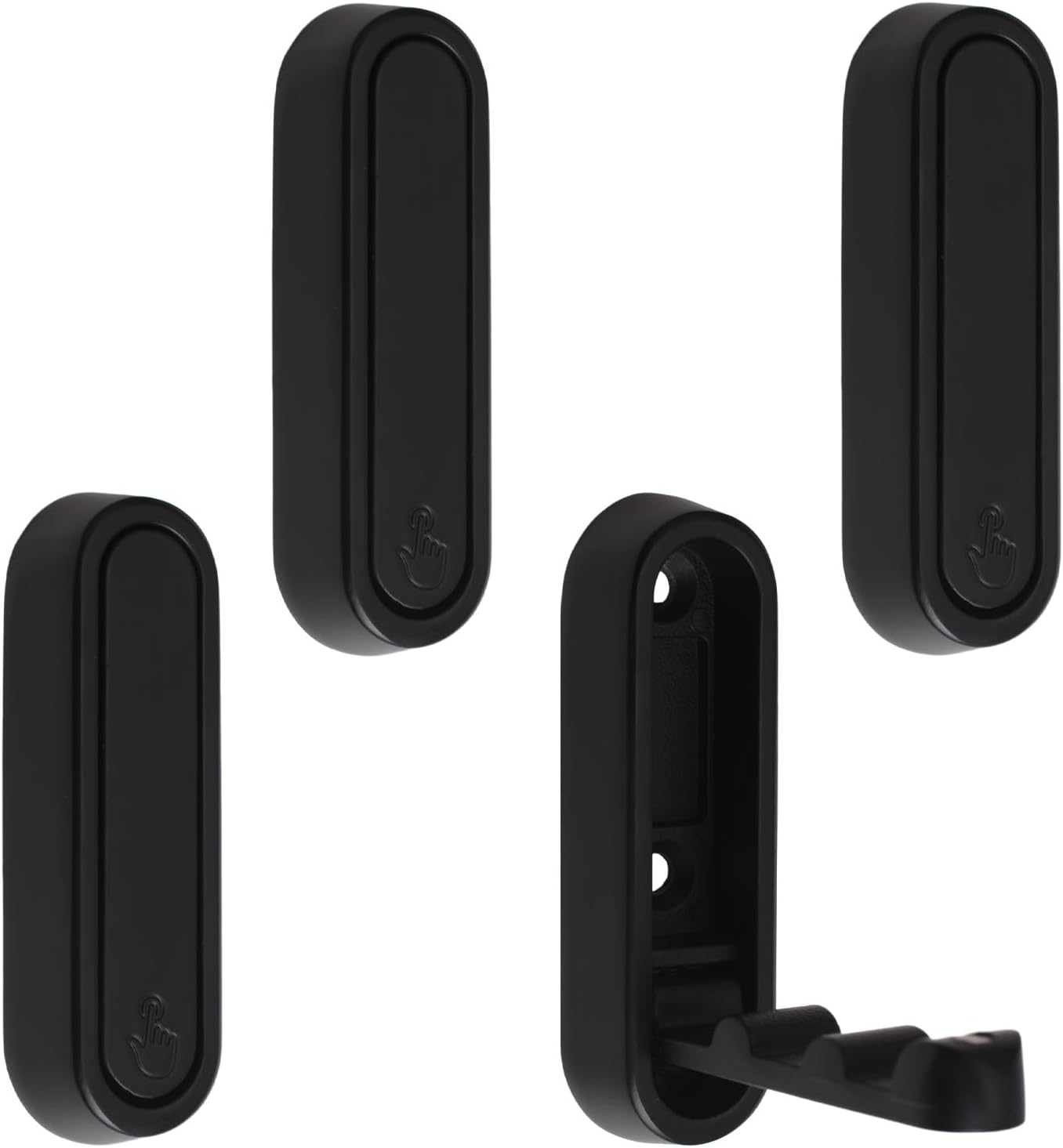  MOROBOR Lot De 5 Crochets Muraux Carrés Pliables Antidérapants Et Robustes En Alliage De Zinc Pour Suspendre Manteaux, Sacs, Sacs à Dos, Serviettes (cuivre Brossé)