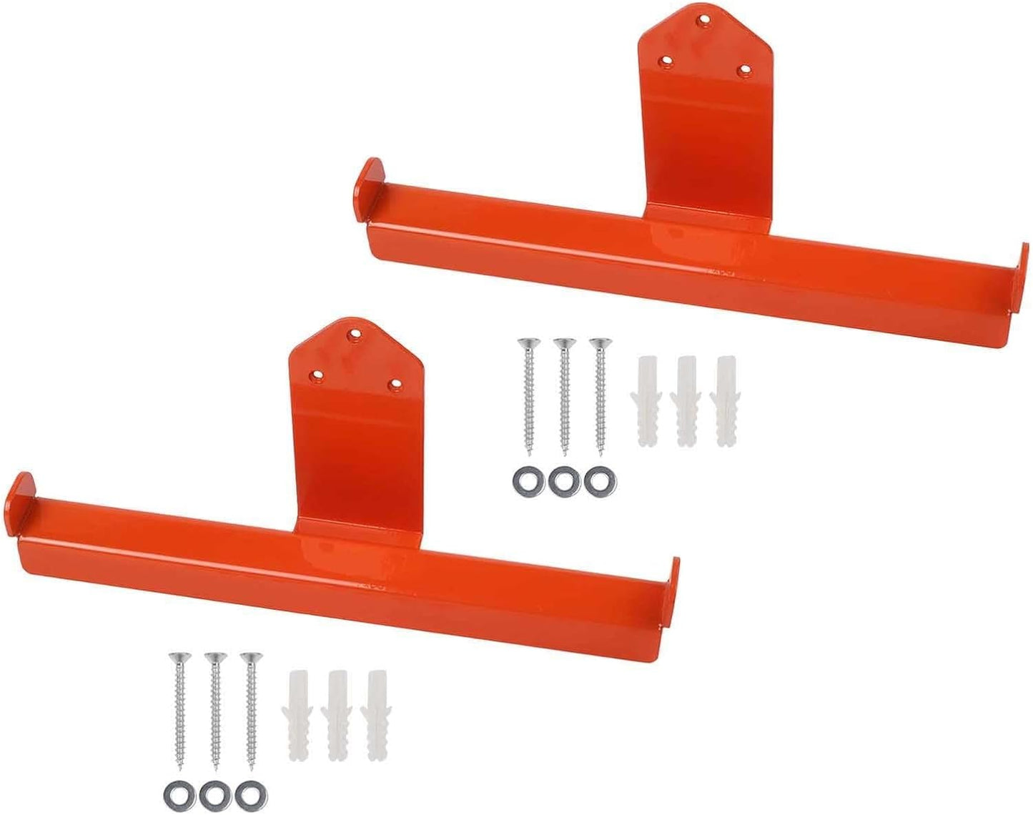  Lot De 2 Supports Muraux Pour Souffleur De Feuilles BG50 BG56 BG66 BG86 Avec Double Crochet Et Revêtement Orange Pour Pulvérisateur De Tronçonneuse