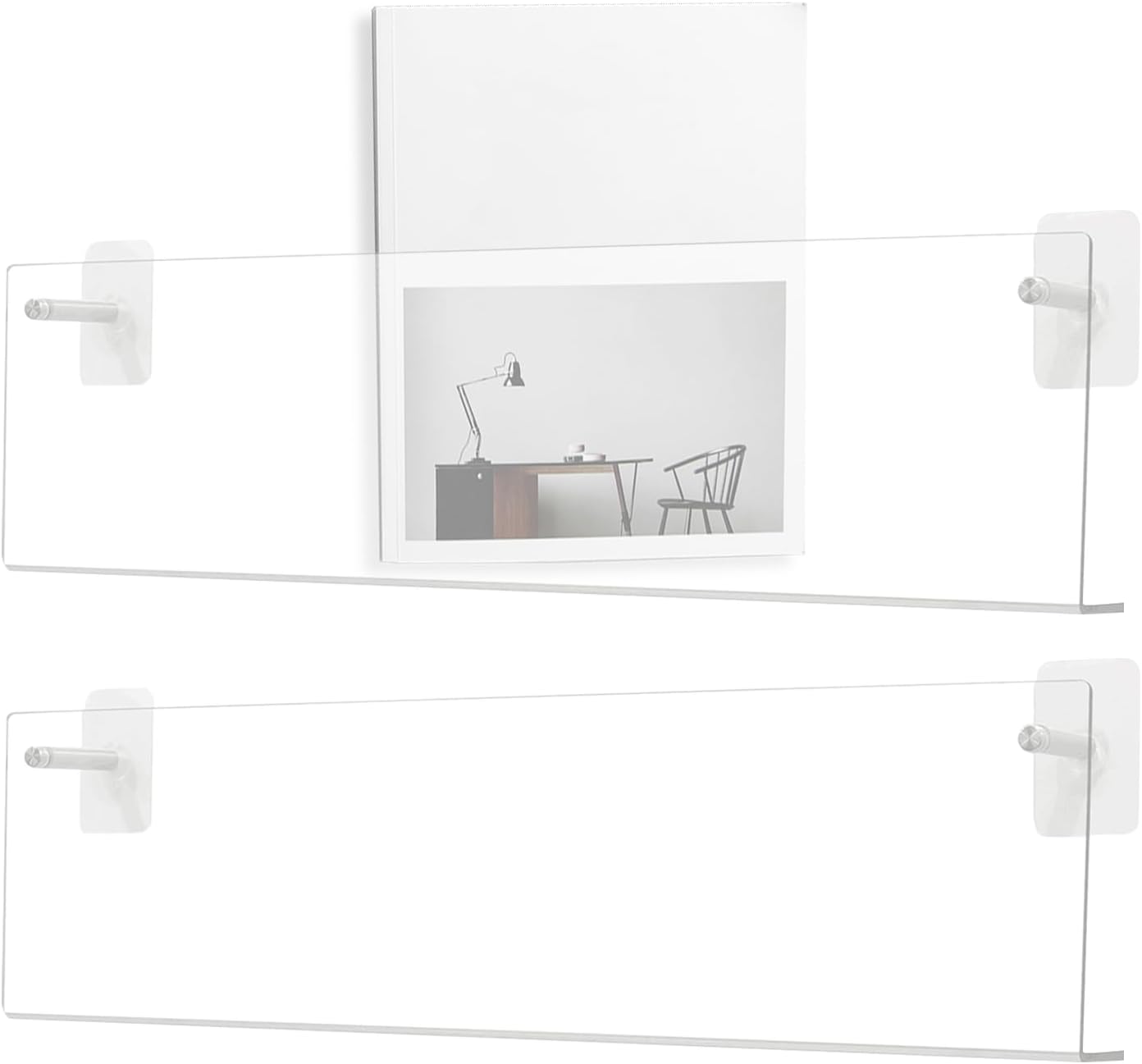 GENERIC Présentoir Mural En Acrylique Transparent Pour Disques, Sans Perforation, Pour Adolescents, Adultes, Amateurs De Musique, Collectionneurs, Salon, Appartement