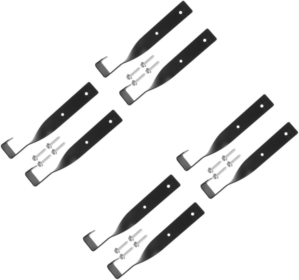  BESTonZON 5 Ensembles Crochet De Scie à Chaîne Cintre étagère Monté Clé Pendaison Crochets En Pour Accrocher Porte-outils Pour Mur De Garage Support De Suspension Mural Fer Noir