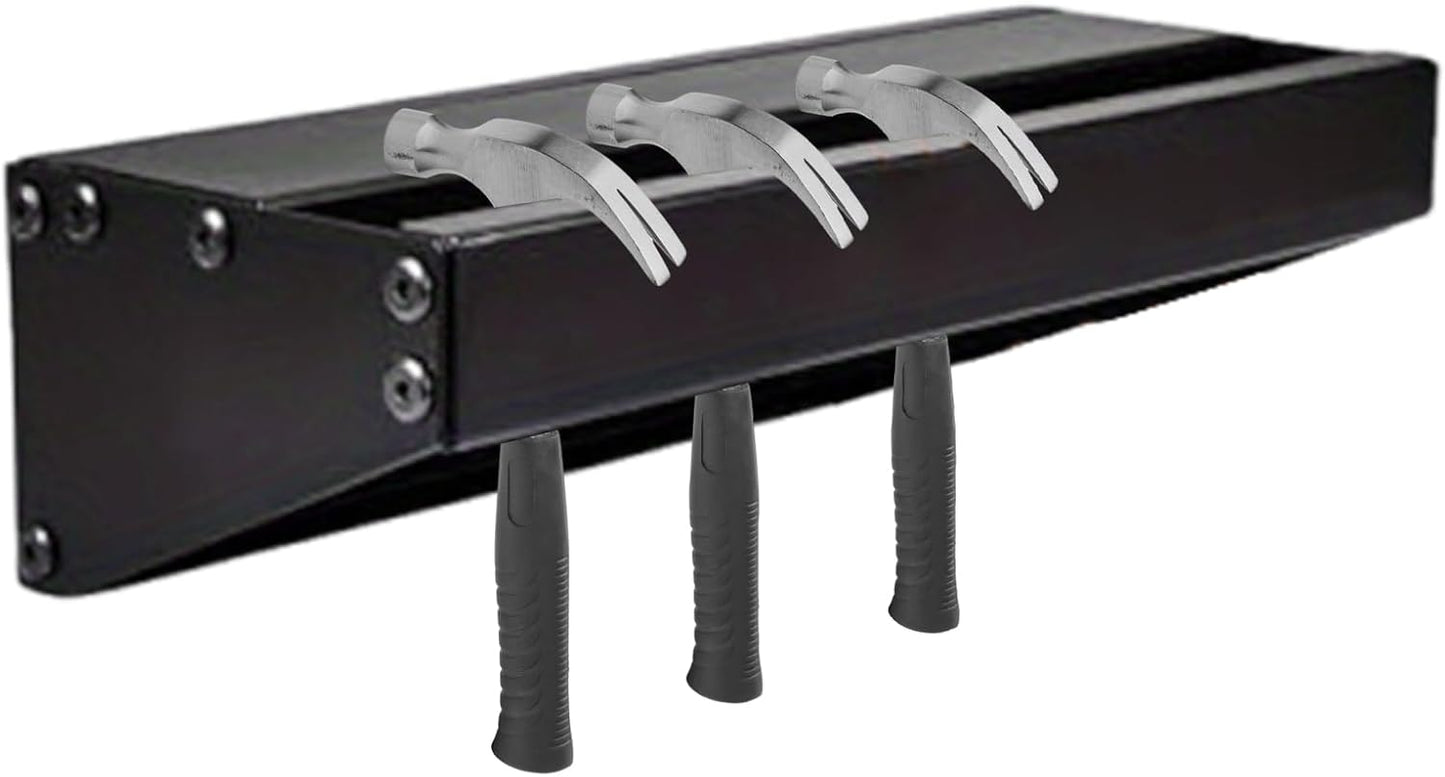  Tool Rack, Hammer Holder, Wall Installation With Compact Storage Function, Garage Utility Feature Workbench Efficiency, Mountable System For Job Site Use