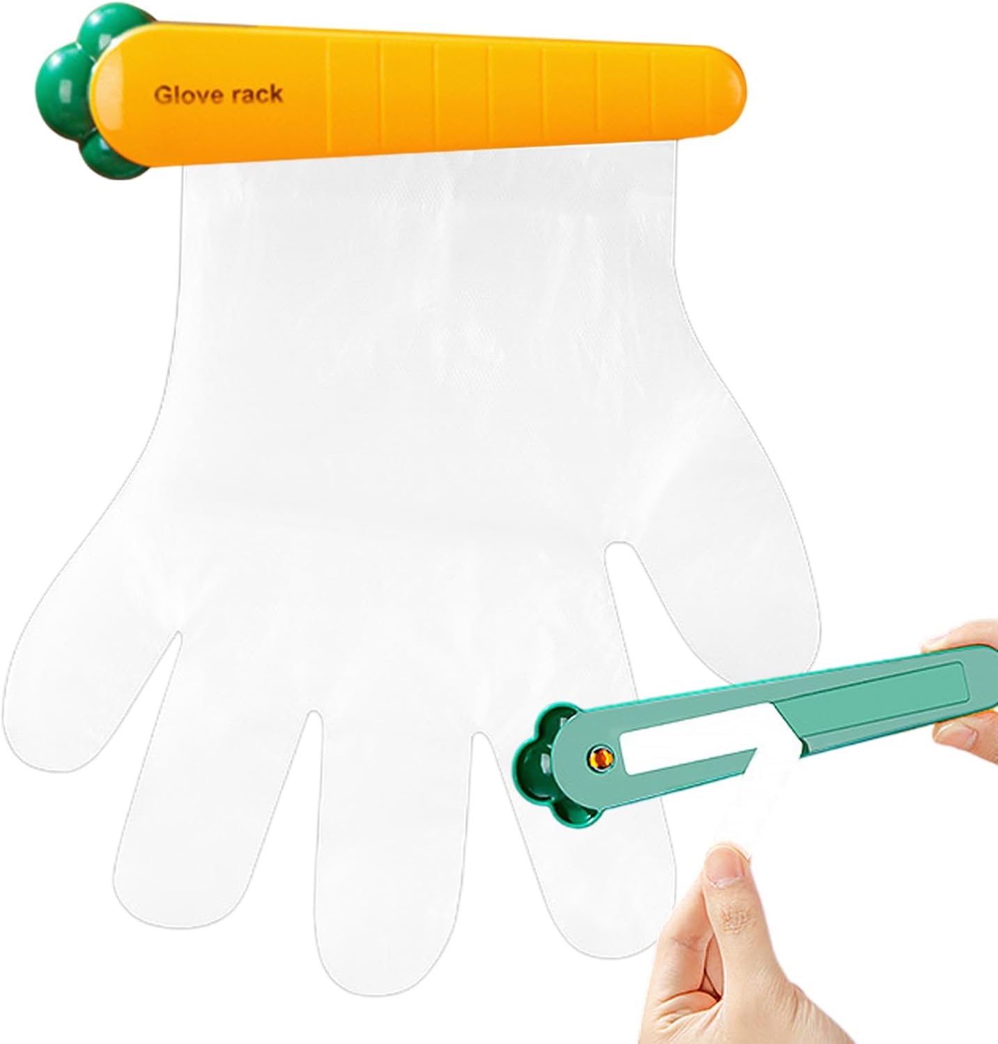  Glove Holder Wall Mount, Carrot Shape Clip, Space-Saving Design, Multifunctional Organizer, Home Storage Hook, Ideal For Kitchen And Refrigerator Doors, 7.87x0.98 Inch