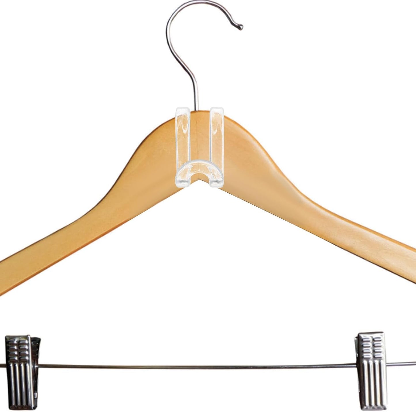  Ciieeo Lot De 30 Crochets De Connexion Transparents Pour Cintres, Connecteurs Empilables En Plastique Gain De Place, Organisateur De Placard Polyvalent Pour Rangement Des Vêtements