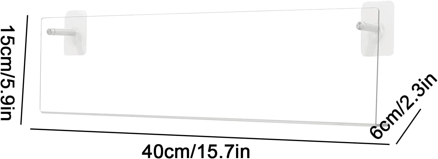 GENERIC Support Mural En Acrylique Transparent | Plateau De Rangement Sans Perçage Pour Les Amateurs De Musique, Les Collectionneurs, Le Salon, La Chambre à Coucher, Le Cinéma Maison, Le Carnet De Notes