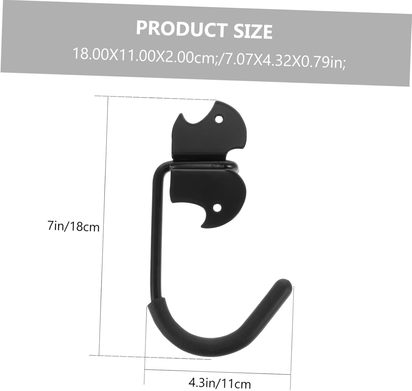 Jojofuny Lot De 2 Crochets Muraux Utilitaires Réglables à 90° En Acier Revêtement Caoutchouc Anti-rayure Pour Rangement Vélo Et Garage, Support Lourd Et Organisation Pratique