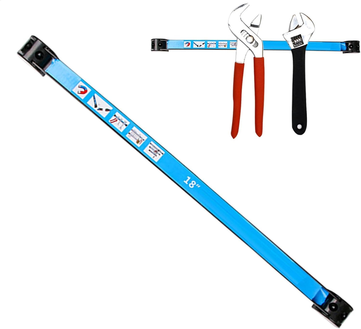 GENERIC Support Magnétique Pour Outils – Support Magnétique De Rangement Pour Outils, Barre Magnétique Pour économiser De L'espace Pour L'organisation Du Garage, Très Résistant