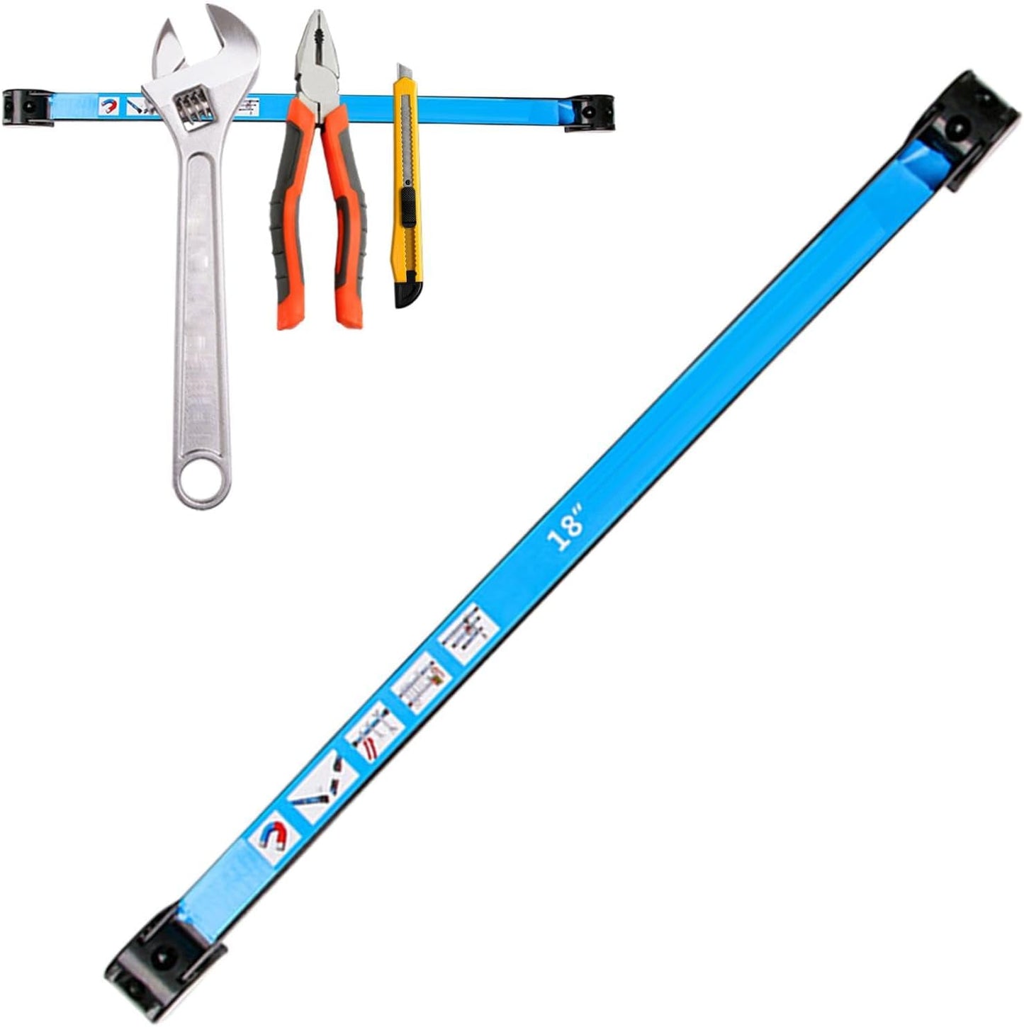 GENERIC Support Magnétique Pour Outils – Support Magnétique De Rangement Pour Outils, Barre Magnétique Pour économiser De L'espace Pour L'organisation Du Garage, Très Résistant