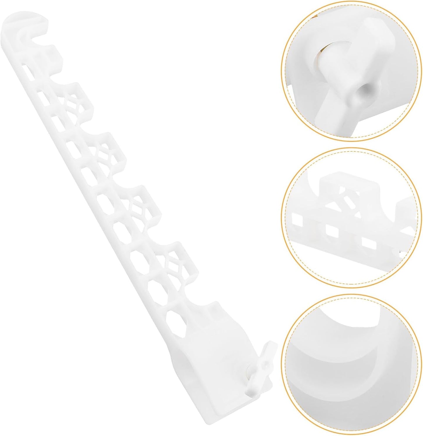 Healeved Support Mural Multifonctionnel Accessoires Ailes En Plastique Blanc, Étendoir à Linge Pliable Sans Perçage, Gain De Place Compact Pour Appartements Et Voyages