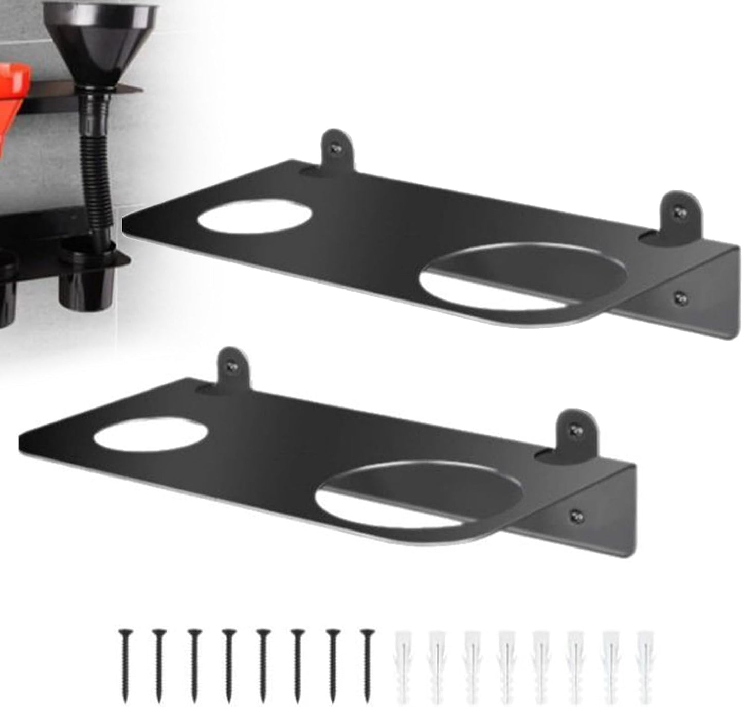 GENERIC Support D'entonnoir à Huile – 25 X 16 Cm – Support Mural Pour Entonnoirs à Huile, Camping, Abri De Jardin, Remorque, Maison, Cuisine, Salle De Pause, Garage, Gain De Place Et Pratique