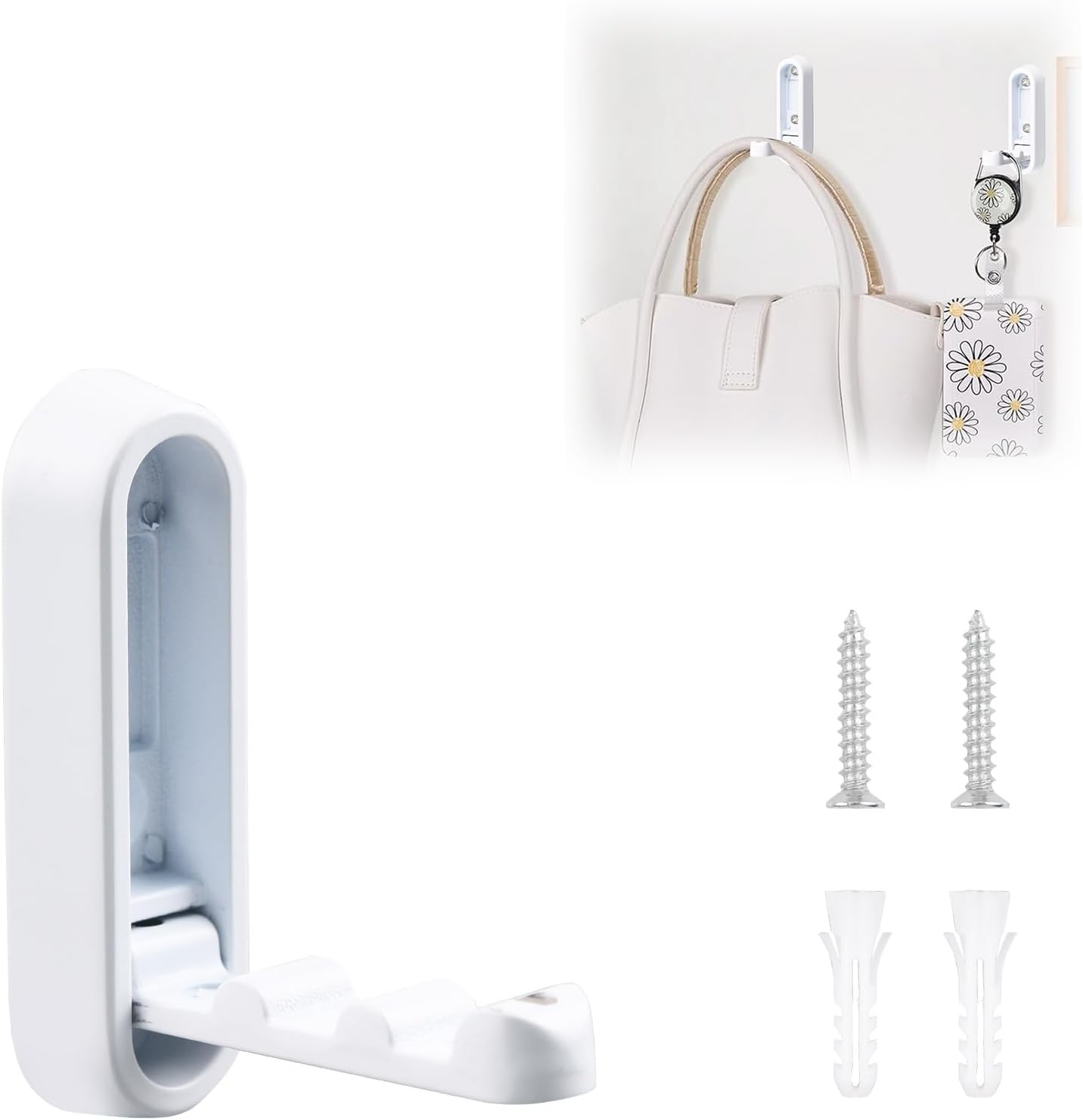  MOROBOR Lot De 5 Crochets Muraux Carrés Pliables Antidérapants Et Robustes En Alliage De Zinc Pour Suspendre Manteaux, Sacs, Sacs à Dos, Serviettes (cuivre Brossé)