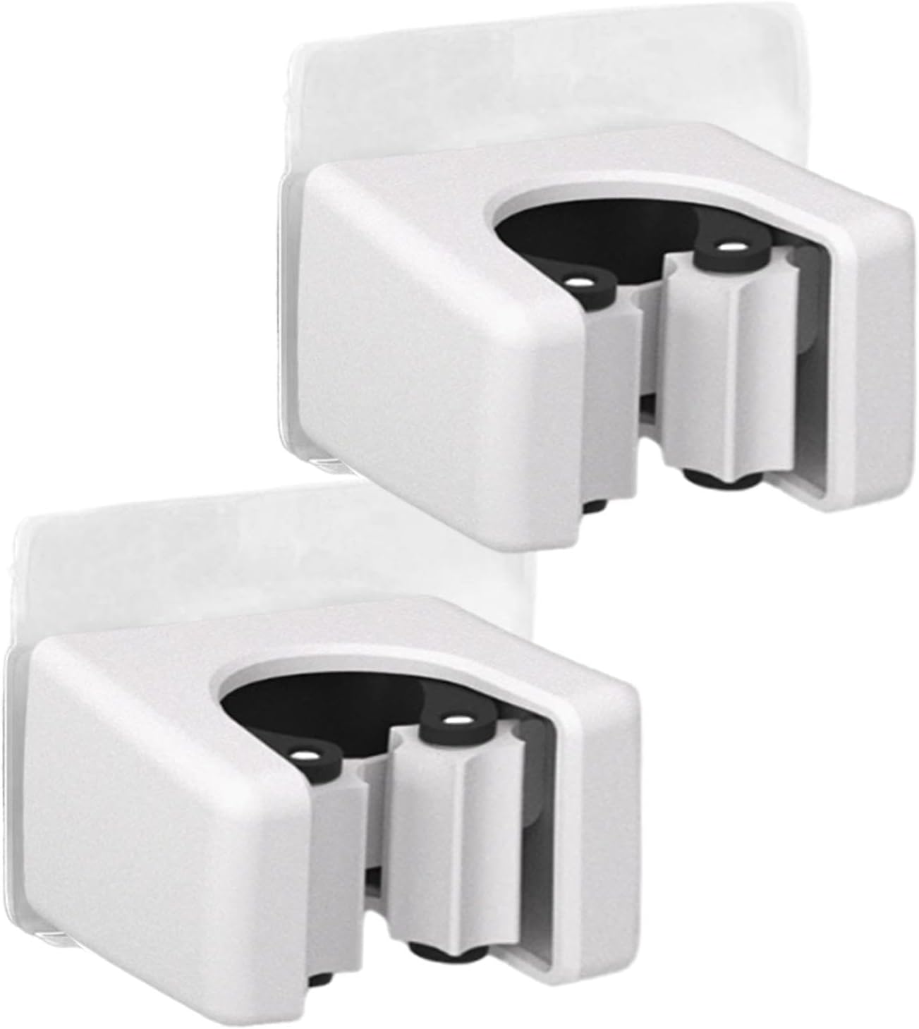 GENERIC Support Mural Pour Balai – 2 Pièces Robustes Pour Nettoyage Des Outils De Rangement | Gain De Place Avec Support Antidérapant, Maison, Bureau, Cuisine, Salle De Bain Pour Appartement, Dortoir