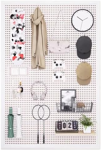 GENERIC Panneaux De Rangement Avec Crochets – Solution De Rangement Murale En Métal Pour Garage, Cuisine Et Chambre