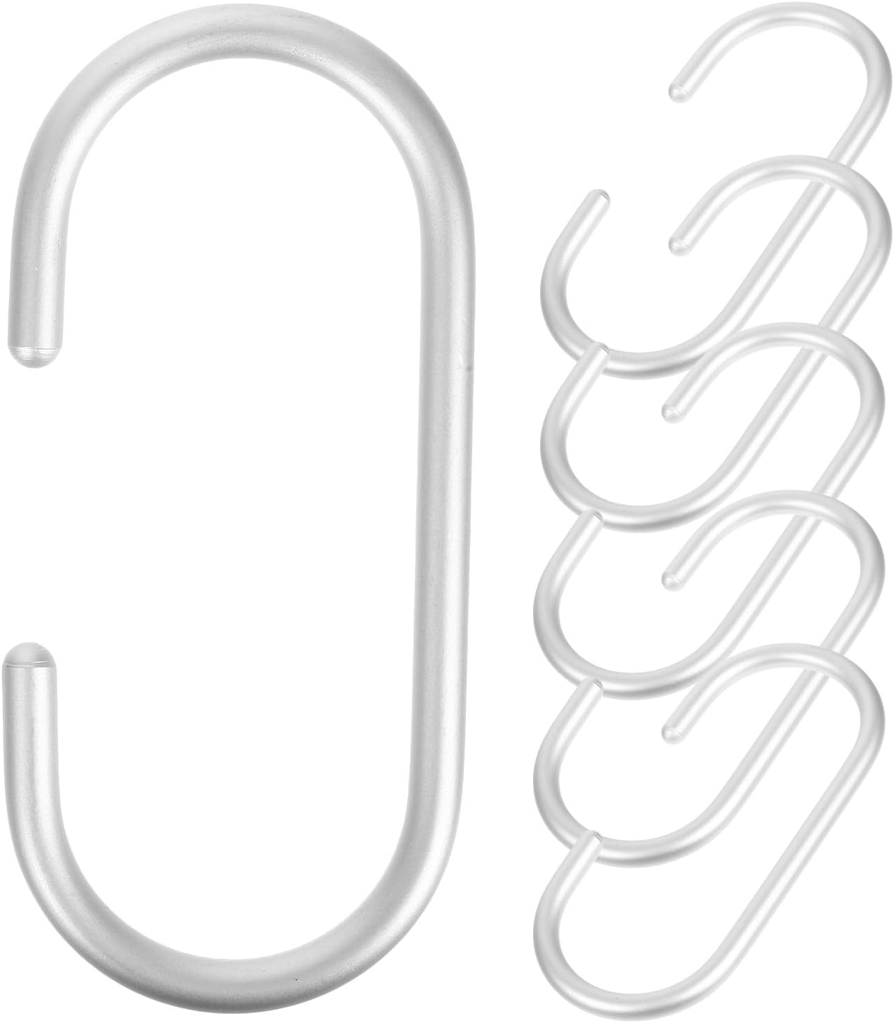  Housoutil Lot De 6 Crochets De C Petits, En Alliage D'aluminium Couleur Argenté Spatial, Crochets Métalliques Pour Suspendre Foulards, Paquet, Pantalons Placards, Rangement Multifonction