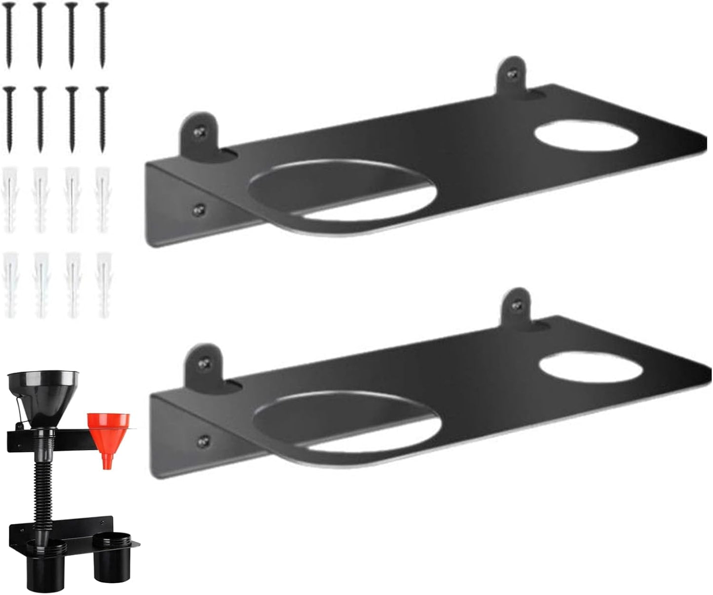 GENERIC Support D'entonnoir à Huile – 25 X 16 Cm – Support Mural Pour Entonnoirs à Huile, Camping, Abri De Jardin, Remorque, Maison, Cuisine, Salle De Pause, Garage, Gain De Place Et Pratique