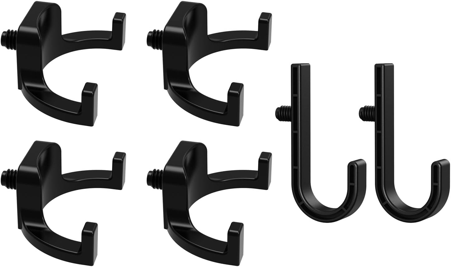  Lot De 6 Fixations Incurvées Et Fixées En Polystyrène Pour Rangement D'outils D'escaliers Et De Grands Objets Installation Lisse Sans Outils Nécessaires Perceuse ABS Fixations D'abri De