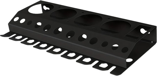  Porte-bouteilles Mural Robuste En Métal Avec 4 Compartiments De Conteneurs Et 8 Ouvertures à Outils Pour Le Rangement Dans Le Garage, L'atelier, Porte-outils Peu Encombrant