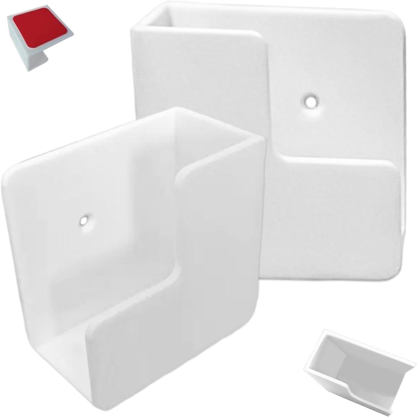  Support Compact Pour Salle De Bain, Support Mural Avec économie D'espace, Cadre En Acier Sans Perçage, Fixation Fonctionnelle De Rangement, Rangement De Chambre Pour Armoire, Salon