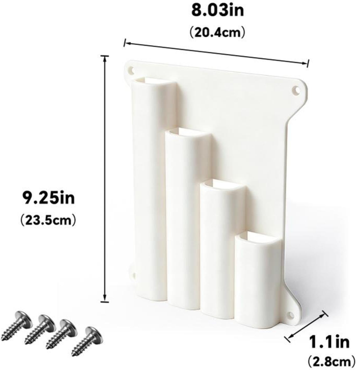 Genérico Support Mural Pour Serre-câbles – Organisateur Mural à 4 Poches Avec Support Lourd – Rangement Pour Garage, Atelier, Maison – Pour Maison, Bureau, Atelier, Cuisine, Armoire, Abri De Jardin, T