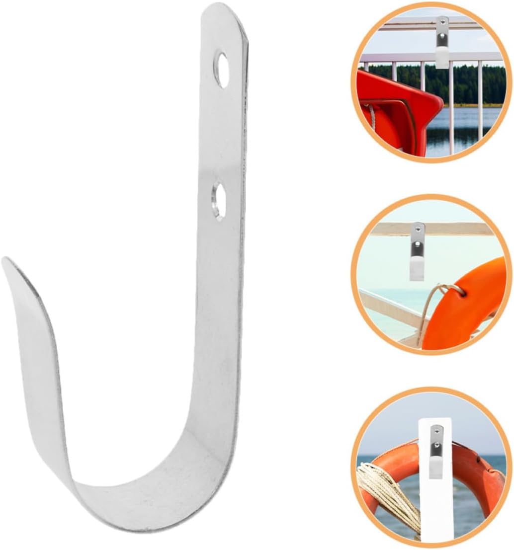  Healvian Crochets En Acier Inoxydable Pour Camping, Porte-bouée De Sauvetage Compact Et Facile à Installer, Pour Piscine Et Garage, Lot De 2 Crochets Robustes