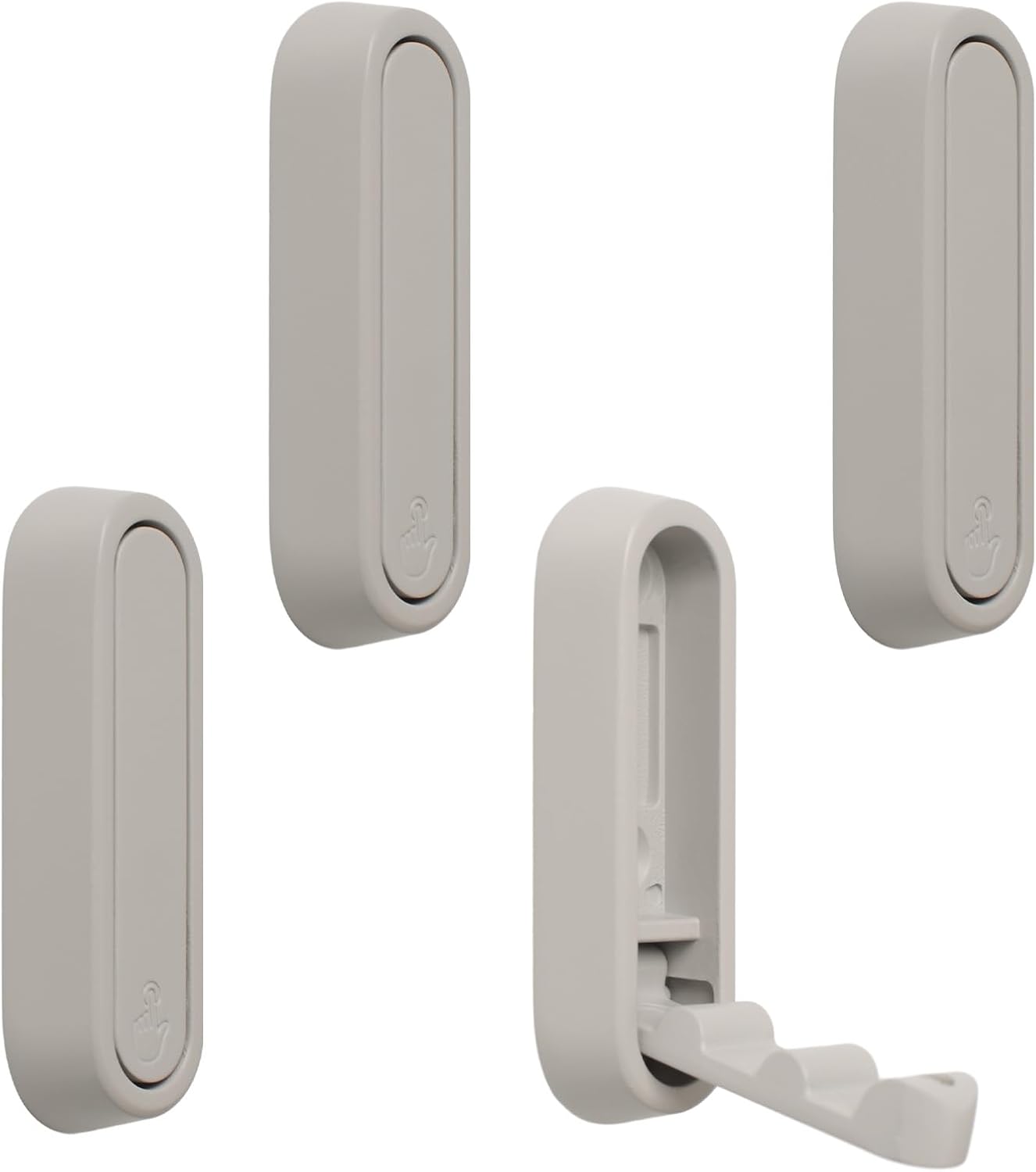  MOROBOR Lot De 5 Crochets Muraux Carrés Pliables Antidérapants Et Robustes En Alliage De Zinc Pour Suspendre Manteaux, Sacs, Sacs à Dos, Serviettes (cuivre Brossé)