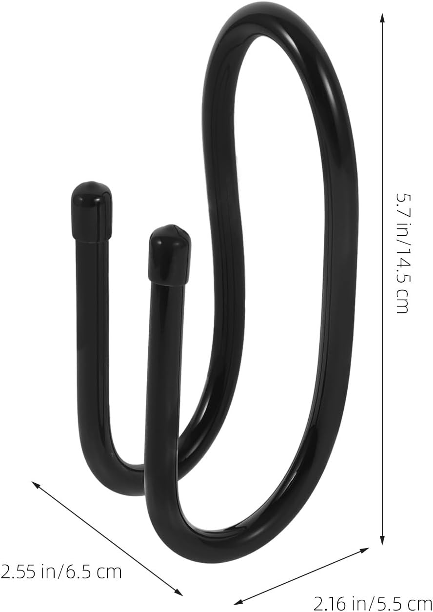  VALICLUD Lot De 6 Crochets Pour Clôture En Plastique Noir, Support Résistant Pour Accessoires De Piscine Et Outils, Pour Piscines Et Jardins, Gain De Place Assuré