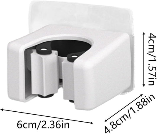 GENERIC Support Mural Pour Serpillère, Organiseur D'outils De Nettoyage, Support De Rangement Adhésif Puissant, Ensemble De Rangement En ABS Modèle M1, Cintre à Balai Avec Pince Antidérapante, Rangement Pour