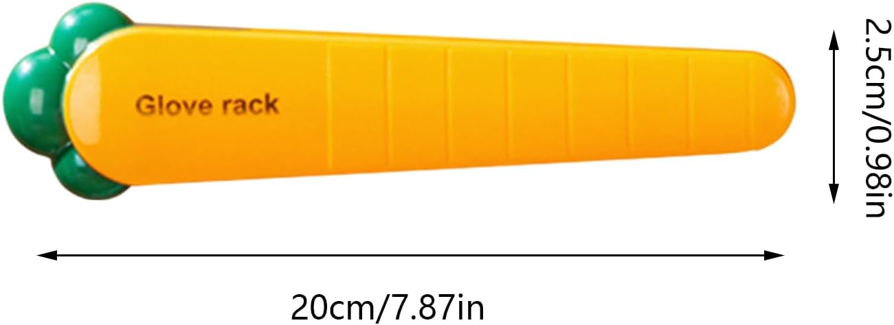  Glove Holder Wall Mount, Carrot Shape Clip, Space-Saving Design, Multifunctional Organizer, Home Storage Hook, Ideal For Kitchen And Refrigerator Doors, 7.87x0.98 Inch