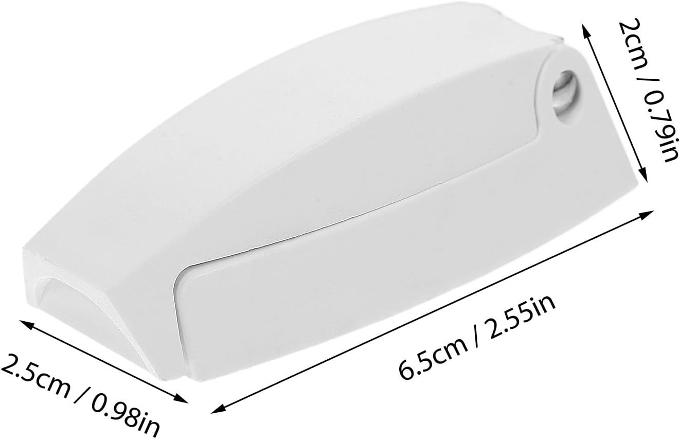  ULTECHNOVO Loquets De Trappe De VR Blanc En ABS, Support De Porte Pliable Pour Camping-Car, Lot De 2, Pour Yachts Et Bateaux Nautiques