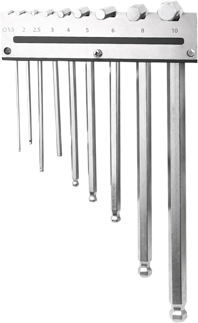 GENERIC Support Mural Pour Clés Hexagonales, Peut Contenir 9 Outils De Rangement – Pour Garage, Chariot, Mécanicien, électricien, Plomberie, Professionnel