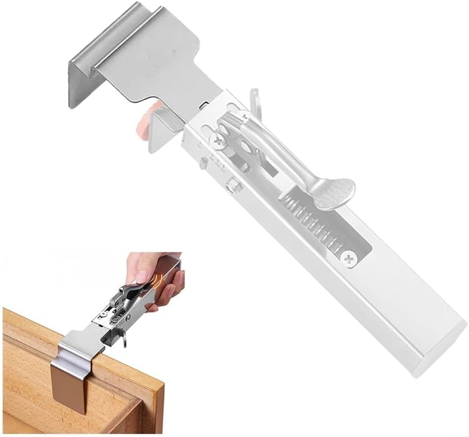  Clip De Fixation De Tiroir Réglable En Acier Inoxydable Avec Tête Robuste De 2 Mm D'épaisseur Pour Une Installation Rapide Sur Différentes épaisseurs D'armoire. Grand Nœud Argenté (pièce à Angle Droit