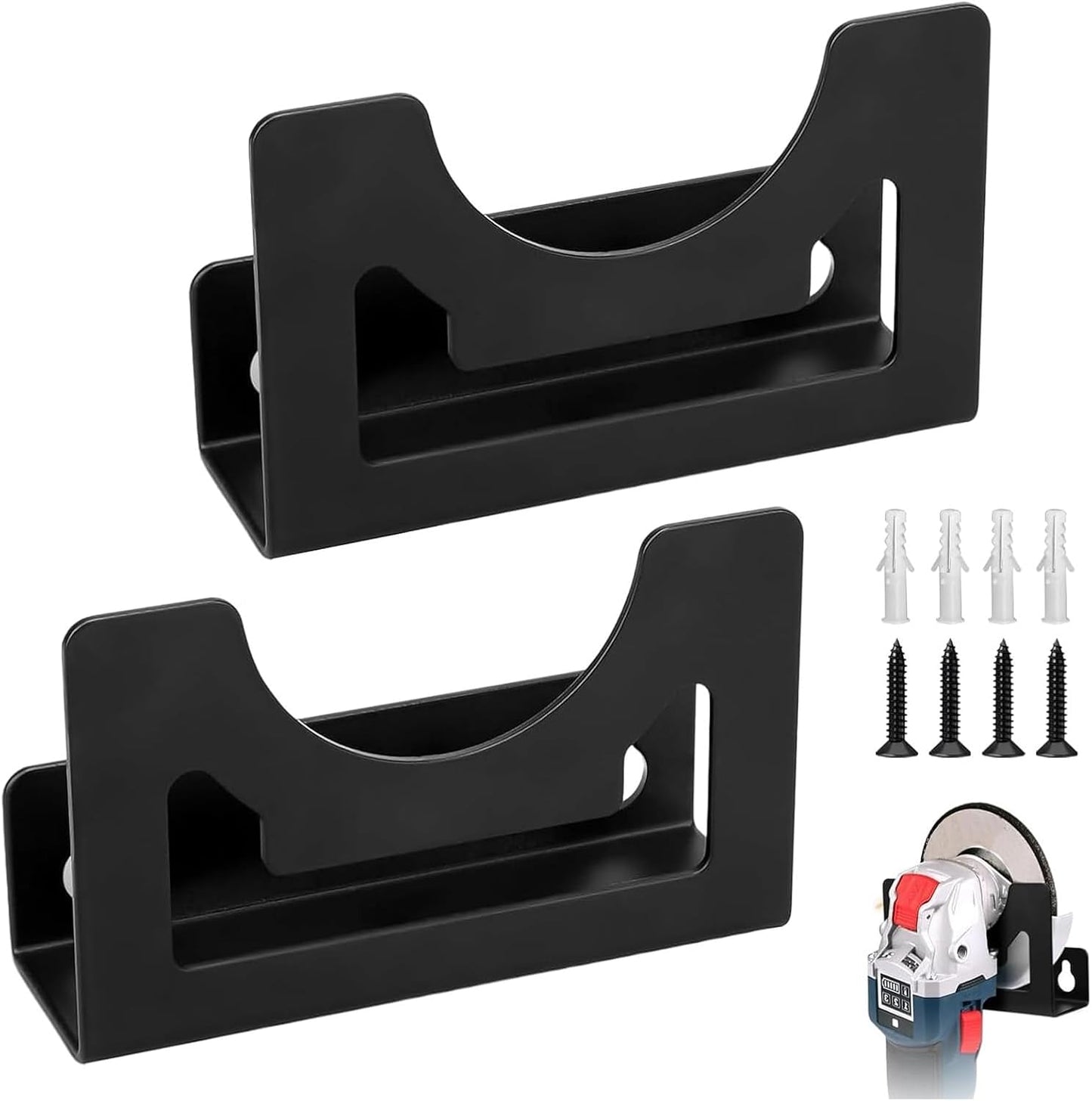  Lot De 2 Supports Muraux Pour Meuleuse à Installation Rapide Pour Garage, Atelier, économiseur D'espace