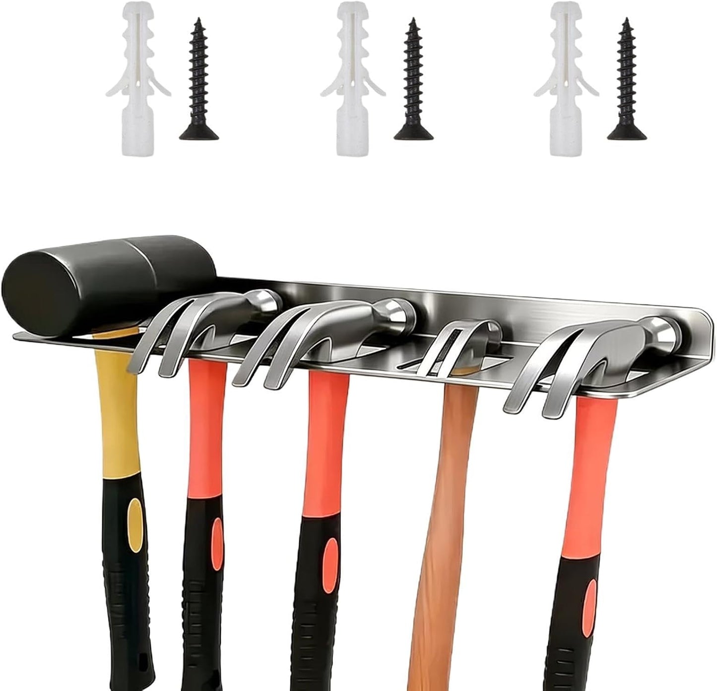  Générique Support Mural à Outils - Râtelier Mural 5 Compartiments Pour Garage Polyvalent | Range-Pinces Robuste,pour Clés Tournevis Atelier Remise Maison Usine
