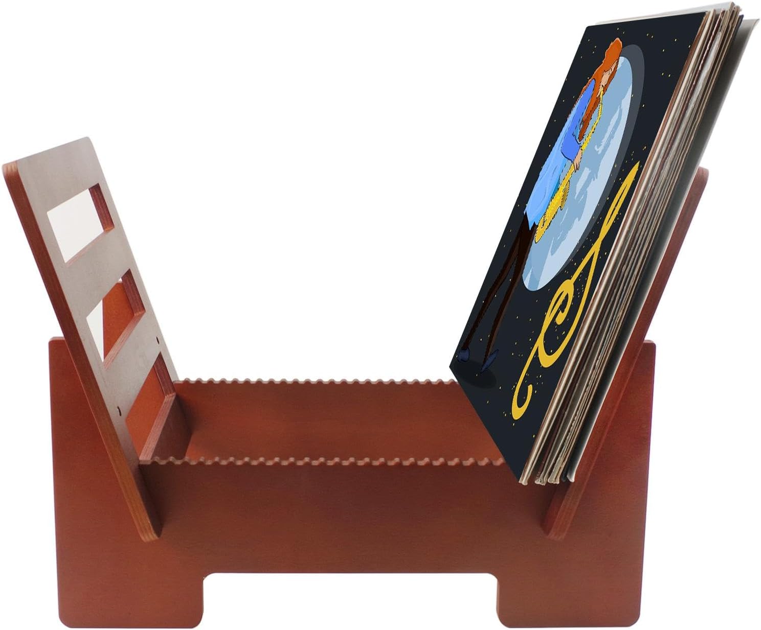  Wooden Storage Rack For Albums, Functional Album Display Holder, Rustic Wood Album Organizer, Elegant Document Storage Stand, Album Collection Storage Solution, Durable Wood Stand For Albums, Desktop