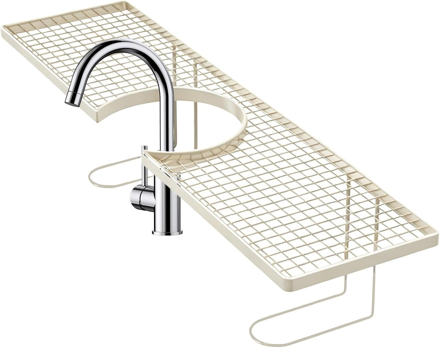 GENERIC Organiseur D'évier En Métal Pour Cuisine, étagère Au-dessus De L'évier, Pour Comptoir, Lavabo, Appartement, Dortoir, Salle De Bain, Hôtel, Restaurant, Toilettes