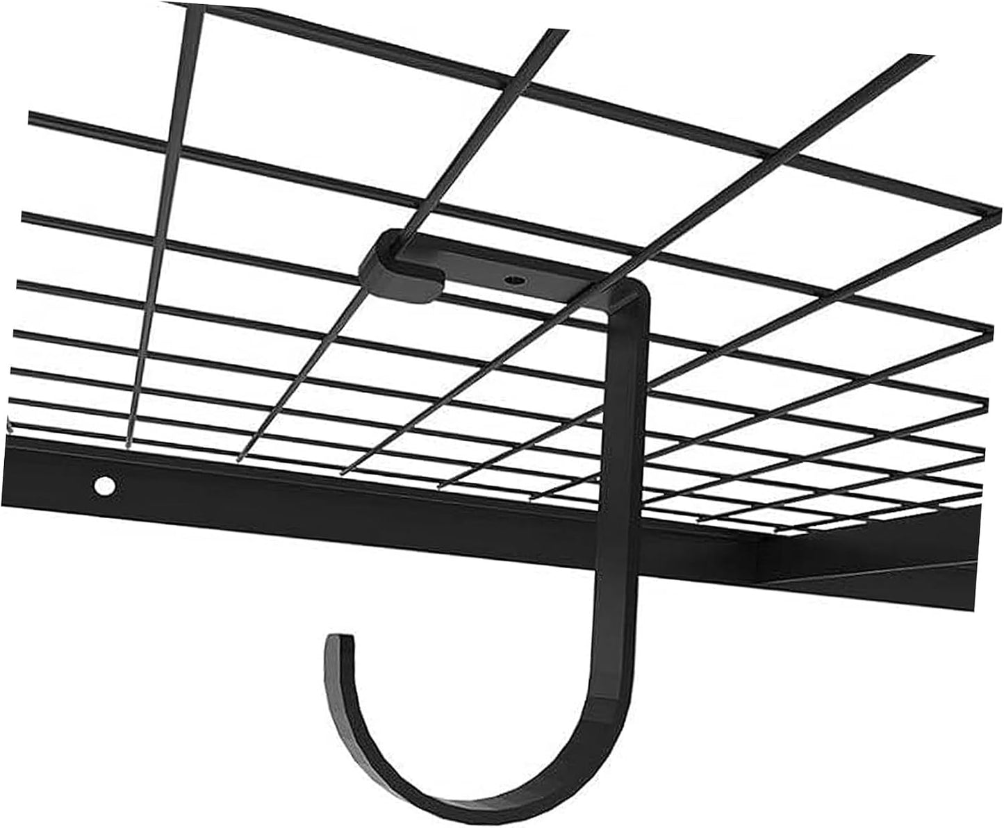  Ciieeo 4pièces Lot De Crochets De Garage Pour Plafond Étagère Murale Crochet Plat Robuste Pour Suspendre Des Vélos Cintre De Garage Pour Salle De Bain Salon Cuisine Noir
