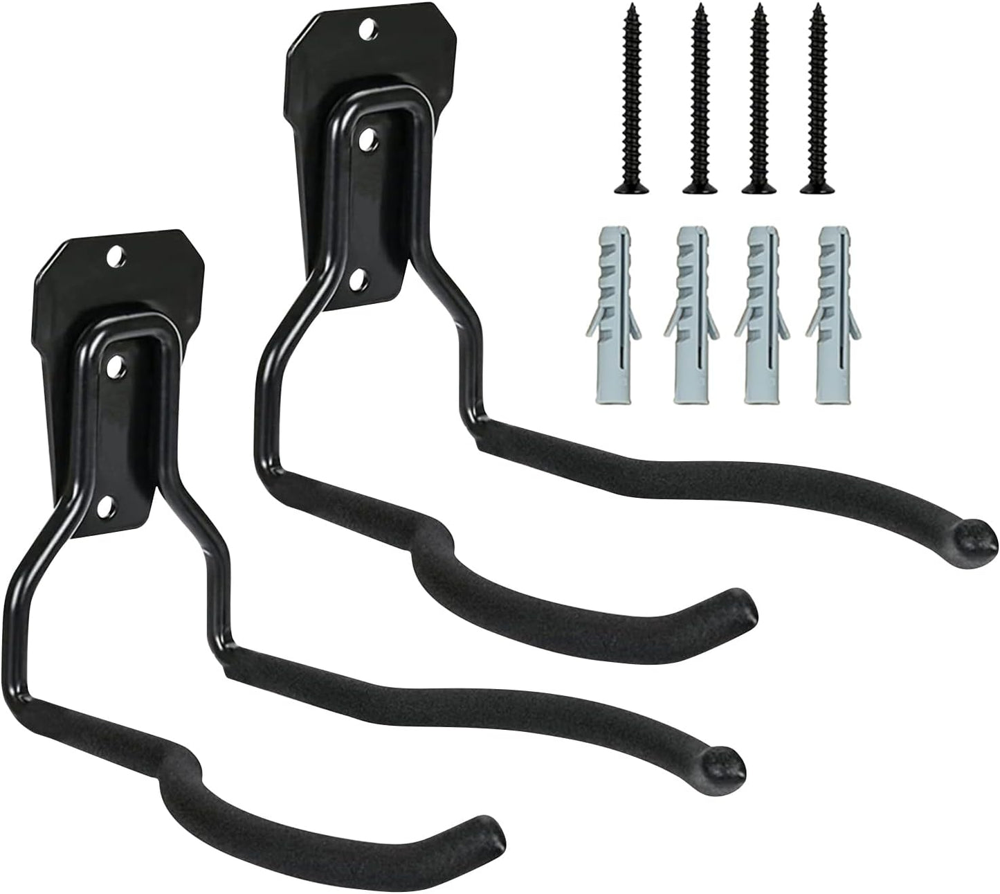  Generisch Crochet De Rangement Pour Garage - Noir - Protection Contre La Rouille - Pour Jardin, économie D'espace - Solution De Suspension Multifonction Pour Garage, Jardin, Abri De Jardin