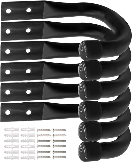  Lot De 6 Crochets De Rangement Robustes Pour Garage - Pour Montage Mural - Grands Organiseurs En Métal Et Cordons D'extension - Gain De Place
