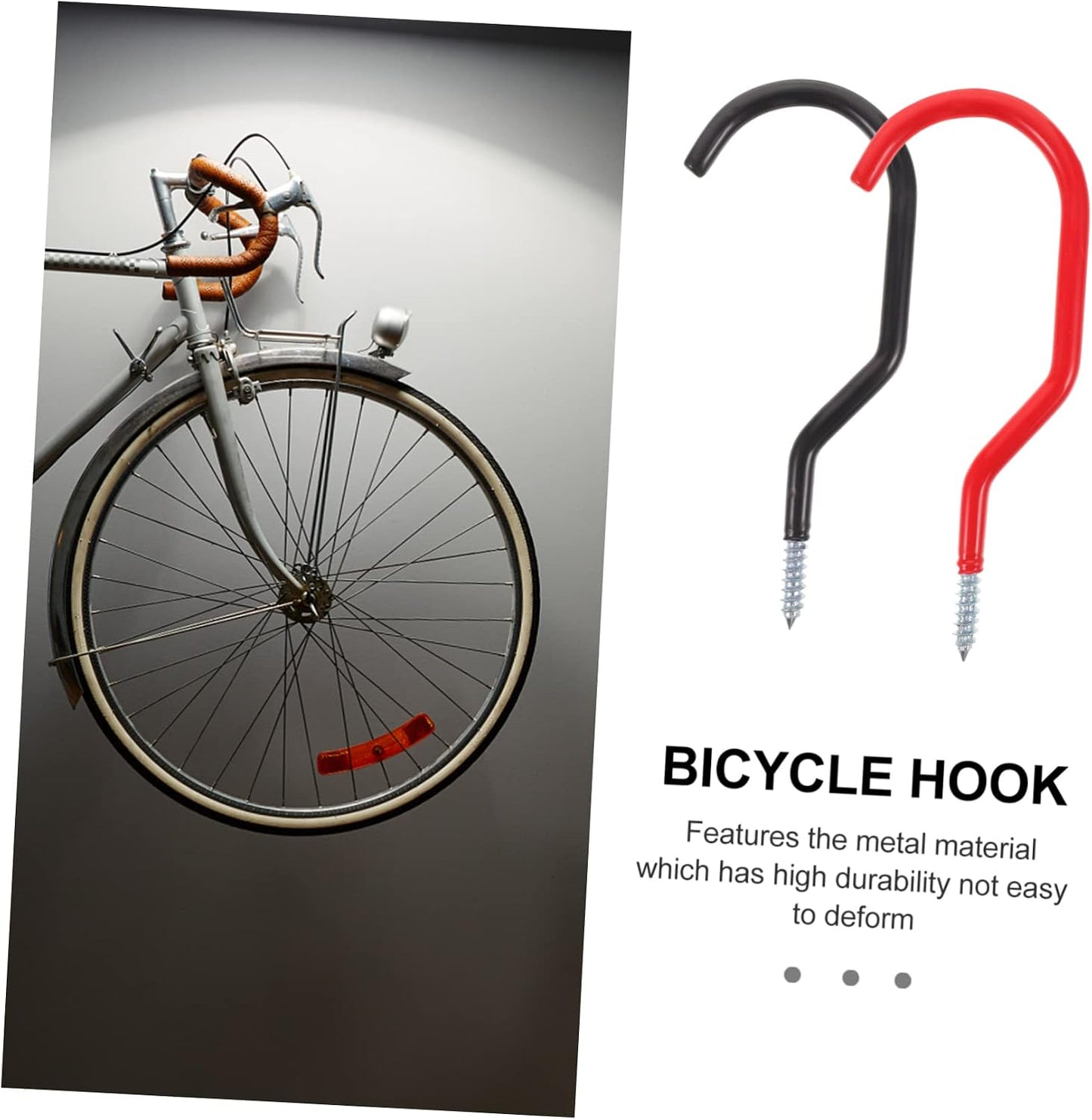 Housoutil 10pièces Crochets Pour Vélos De Garage Crochets Utilitaires De Rangement Supports Muraux Pour Vélos Résistants à Huile Anti-rayures Pour Outils Et Véhicules Légers