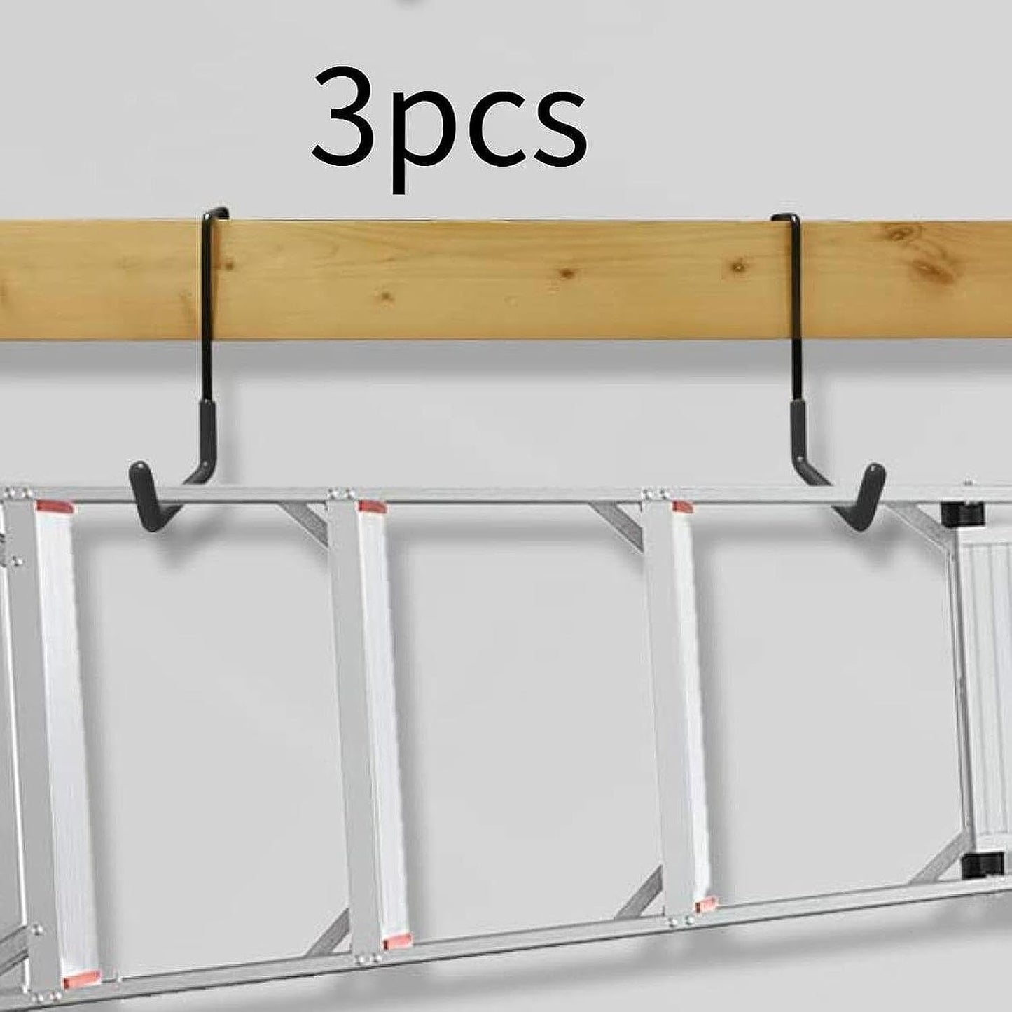  Ensemble De 3 Crochets De Garage, Supports De Vélo Robustes, Porte-Outils, Crochets Muraux De Rangement En Fer, Solution Gain De Place Pour Garage, En, Noir