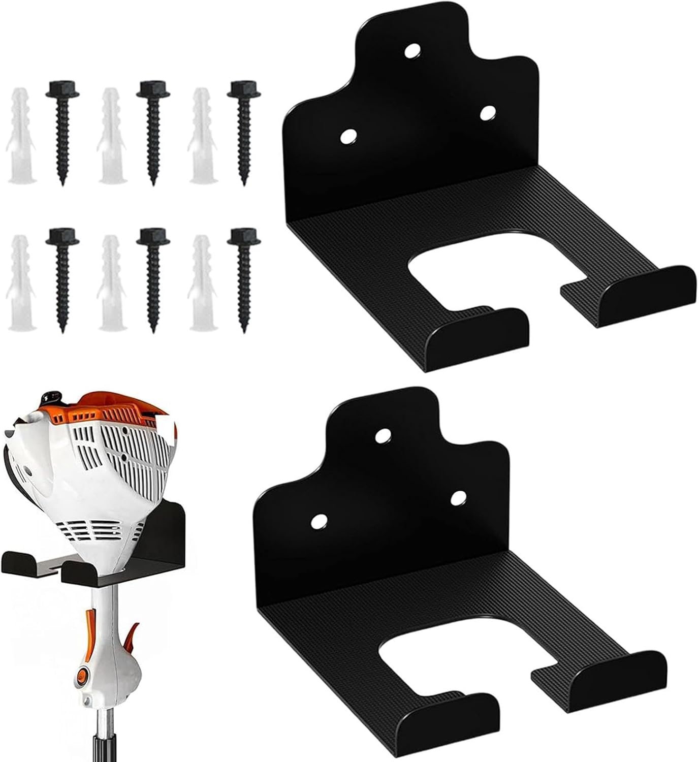 GENERIC Support Robuste Pour Débroussailleuse - Gain De Place - Pour Intérieur Ou Extérieur - Pour Intérieur Et Extérieur - Pour Jardin, Ferme, Sous-sol, Pelle, Râteau, Balai, Câble De Forage