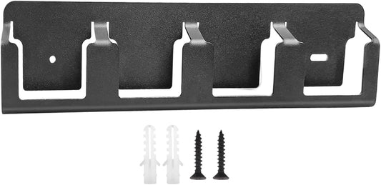 GENERIC Support Mural Pour Organiseur De Piles – 4 Emplacements De Rangement En Acier Massif Pour Une Organisation De La Batterie, Construction Robuste Avec Installation Facile, Accessoires D'outils