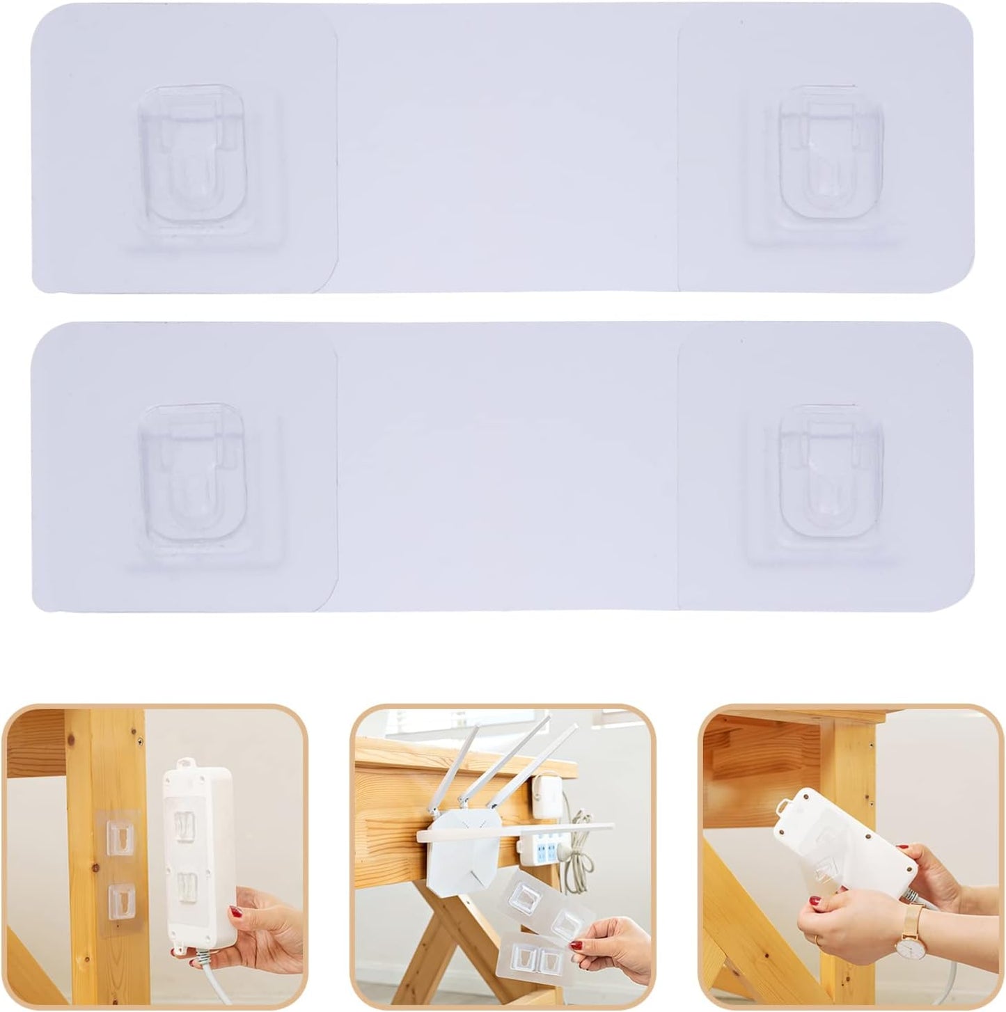  Cabilock Lot De 2 Clips Adhésifs Pour Rangement Mural Sans Trace Faciles à Décoller 30 Pièces